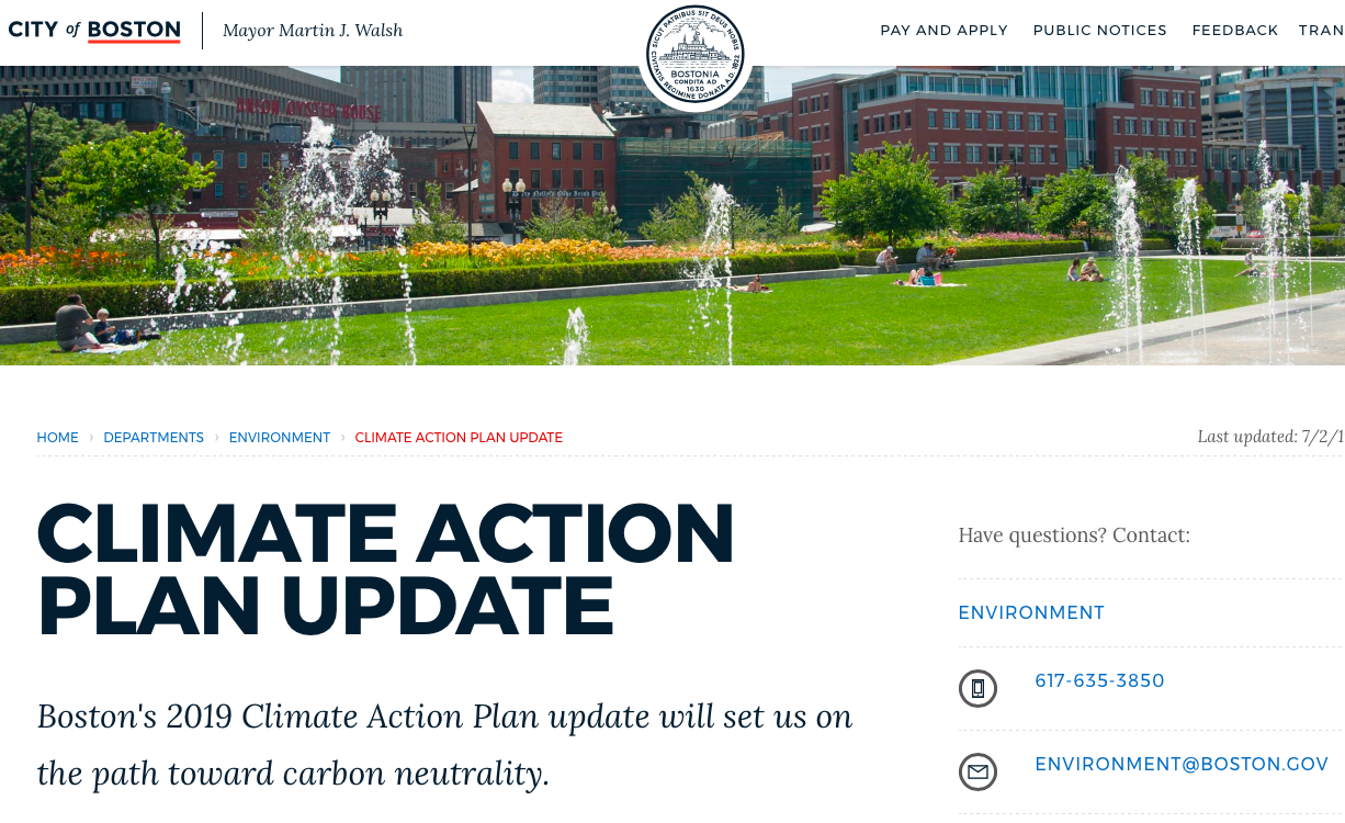 City of Boston Climate Action Plan