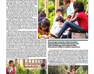 BPS Outdoor Teaching and Learning article in BTU newsletter