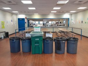 Cafeteria zero waste set-up