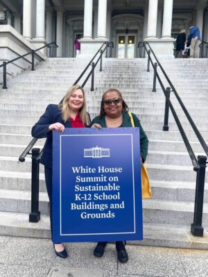 Katherine H. Walsh and Sheila Brown at the White House, April 2024